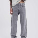 Baggy Relaxed Acid Grey Jeans