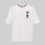 OVERSIZE STRIPPED COLLAR AND EMBROIDERED T-SHIRT