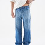 Baggy Relaxed Blue Ethnical Patterned Jeans