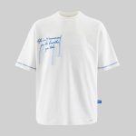 Oversize Embroidered And Stride Stitch T-Shirt