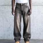 Brown Effect Baggy Jeans