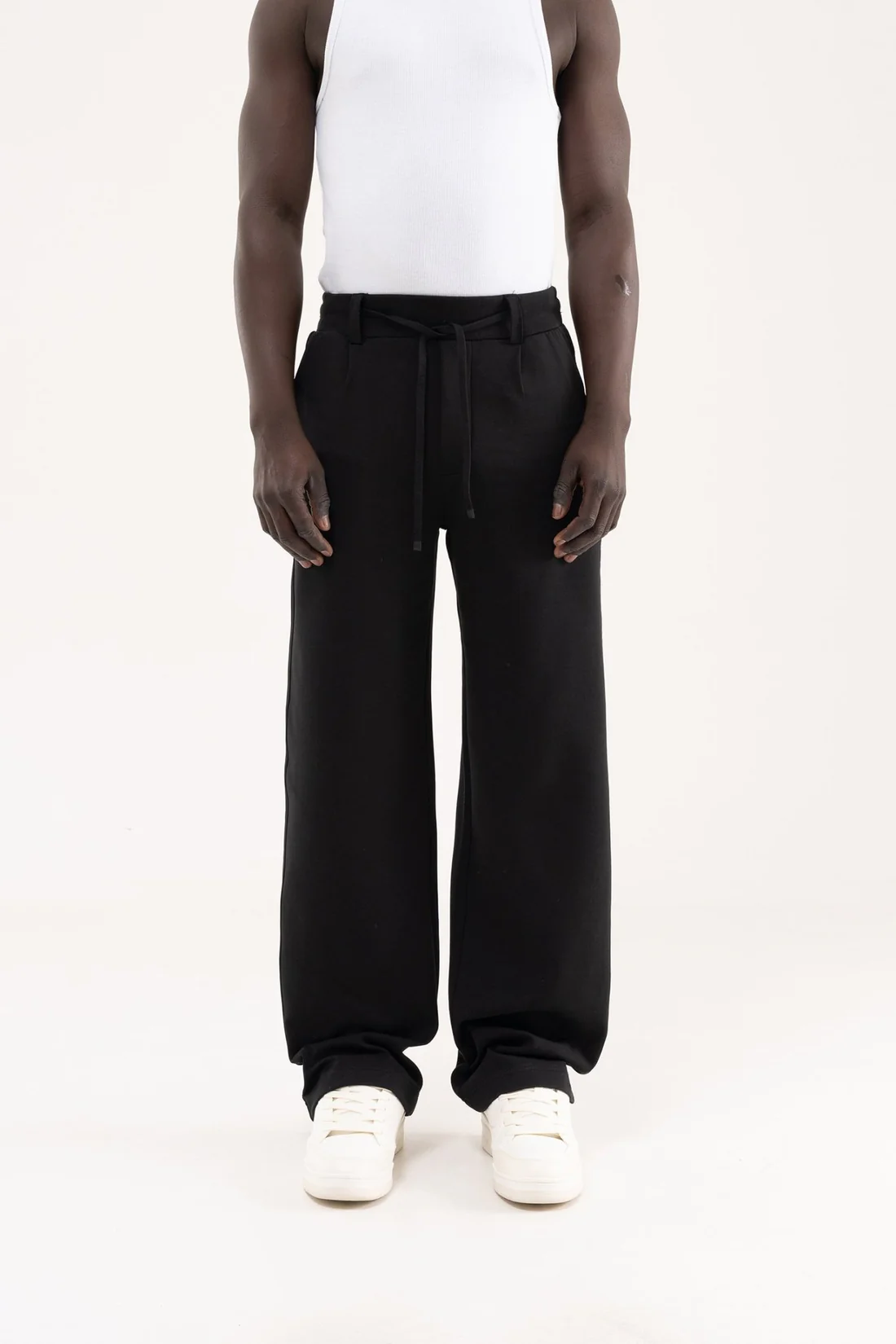 siyah-97984 Basic Premium Double Face Sweatpants - Image 1